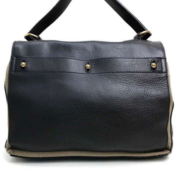 Authentic YVES SAINT LAURENT 229680 Muse 2 Shoulder Bag Hand Bag Dark Gray x Bei - Picture 3 of 10